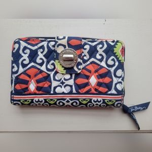 Vera Bradley Blue Turnlock Wallet